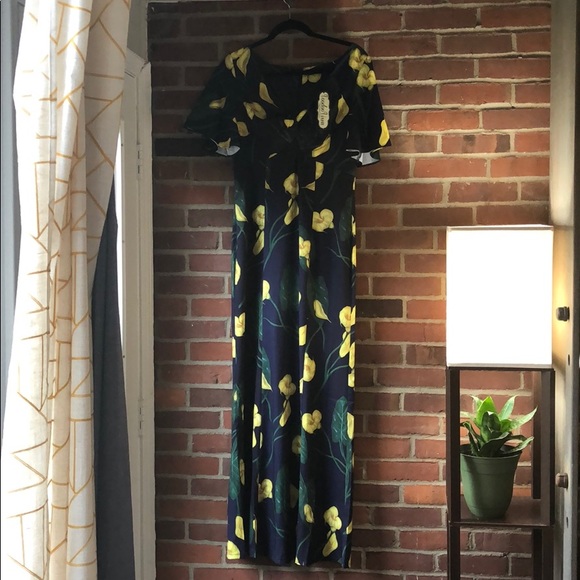 Voodoo Vixen calla Lily 1940s style maxi dress - Picture 4 of 6